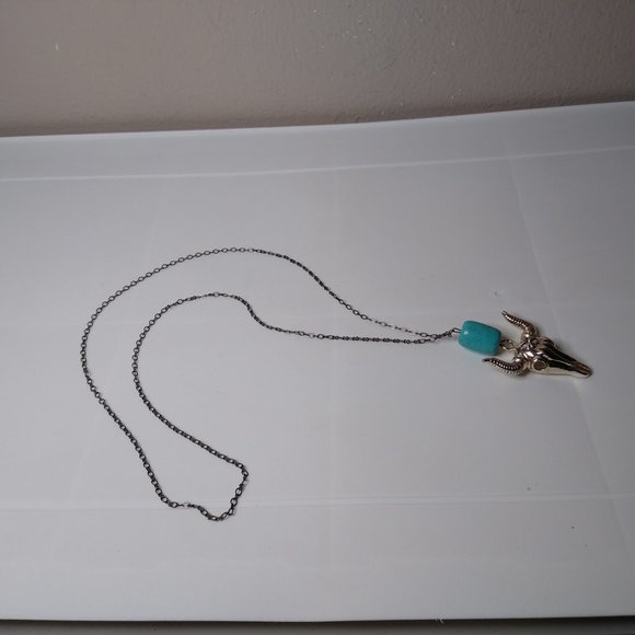 Bull Skull Pendant Necklace - Picture 8 of 16